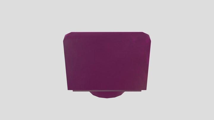 Inverted Roof Tile Custom LEGO 3D Model (1x1) 3D Model