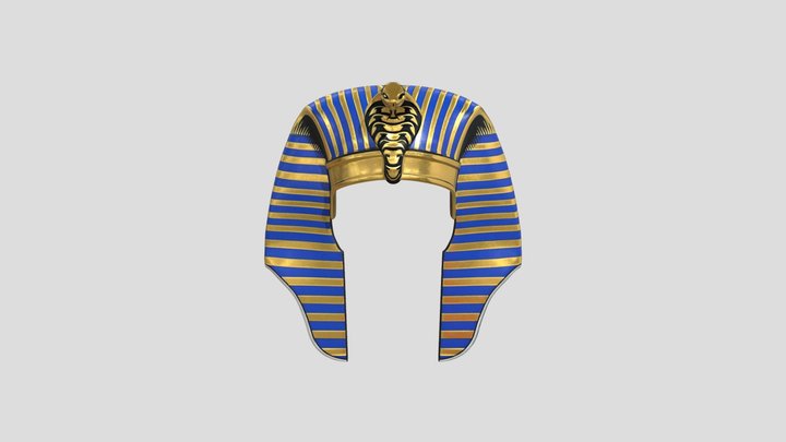 Nemes Headdress with Uraeus 3D Model