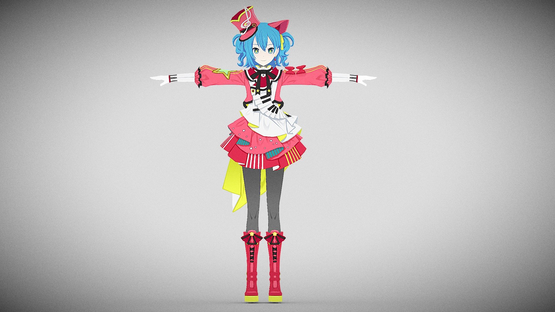 The Sparkling Magic of Smiles Miku - Download Free 3D model by