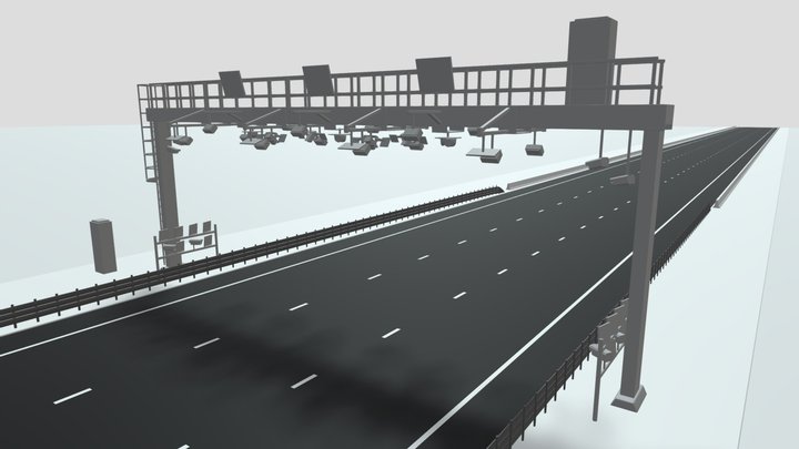 Pórtico de peajes 3D Model
