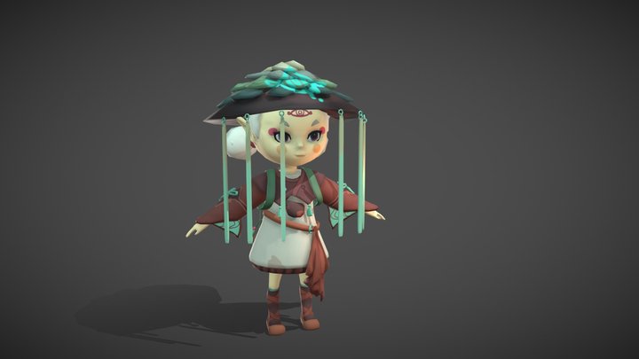 TeaFortuneTeller_ZeldaCharacter_Sketchfab 3D Model