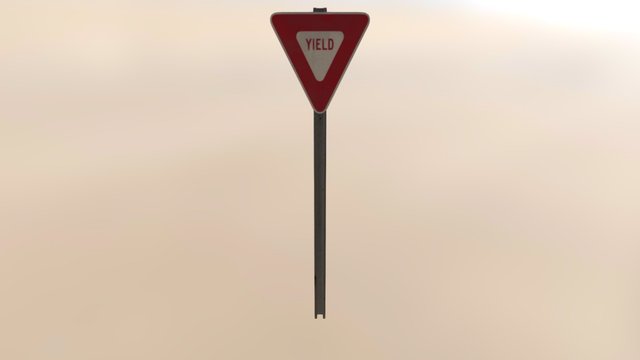 Yield Sign 3D Model