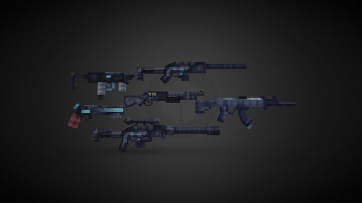 Future Gun Pack 3D Model