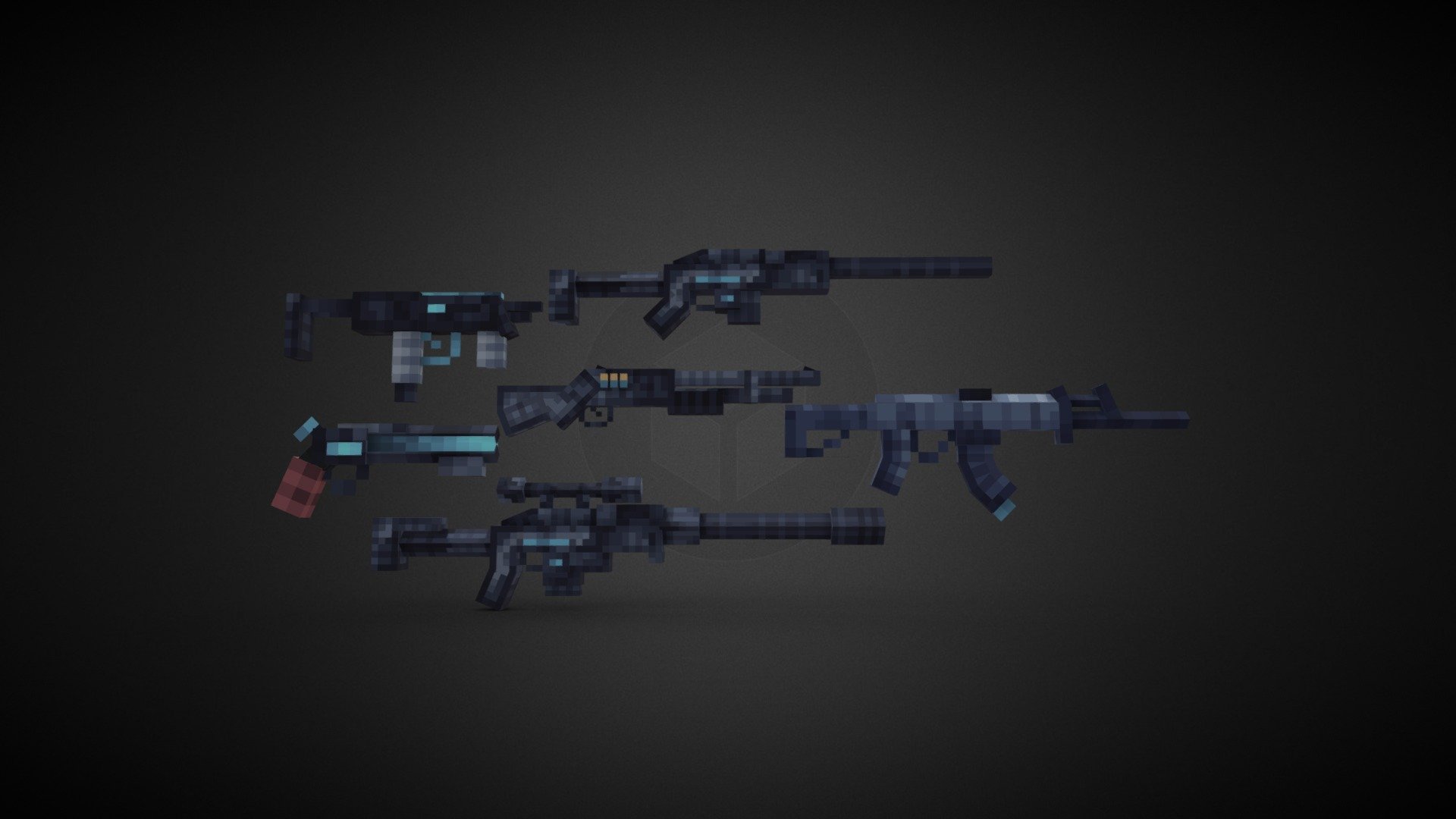 Future Gun Pack - 3d Model By Atesson [8f0b44e] - Sketchfab