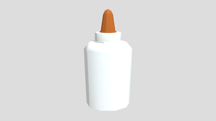 Glue Bottle 3D Model