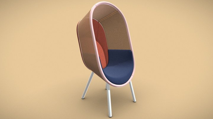 COCOON Lounge Chair by Kevin Hviid - Colorful 3D Model