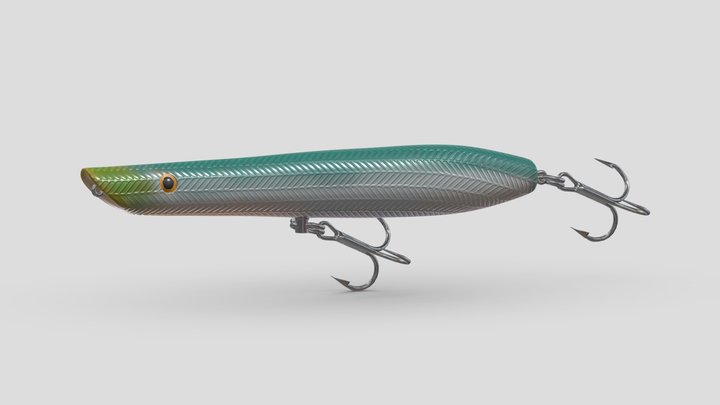 Topwater Fishing Lure 3D Model