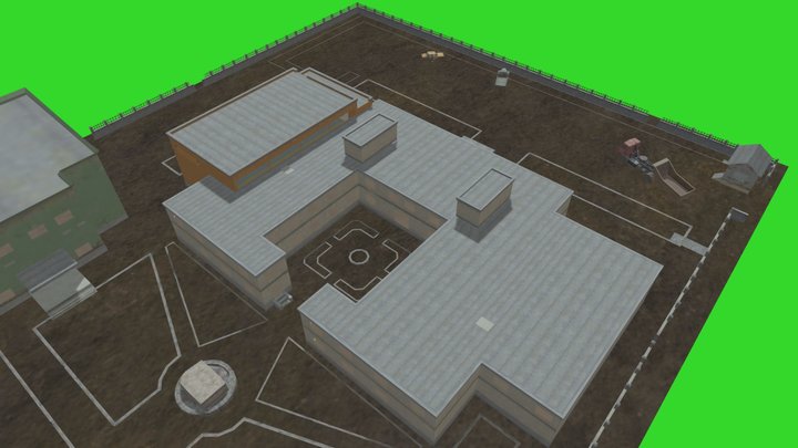 Pubg SCHOOL 3D Model