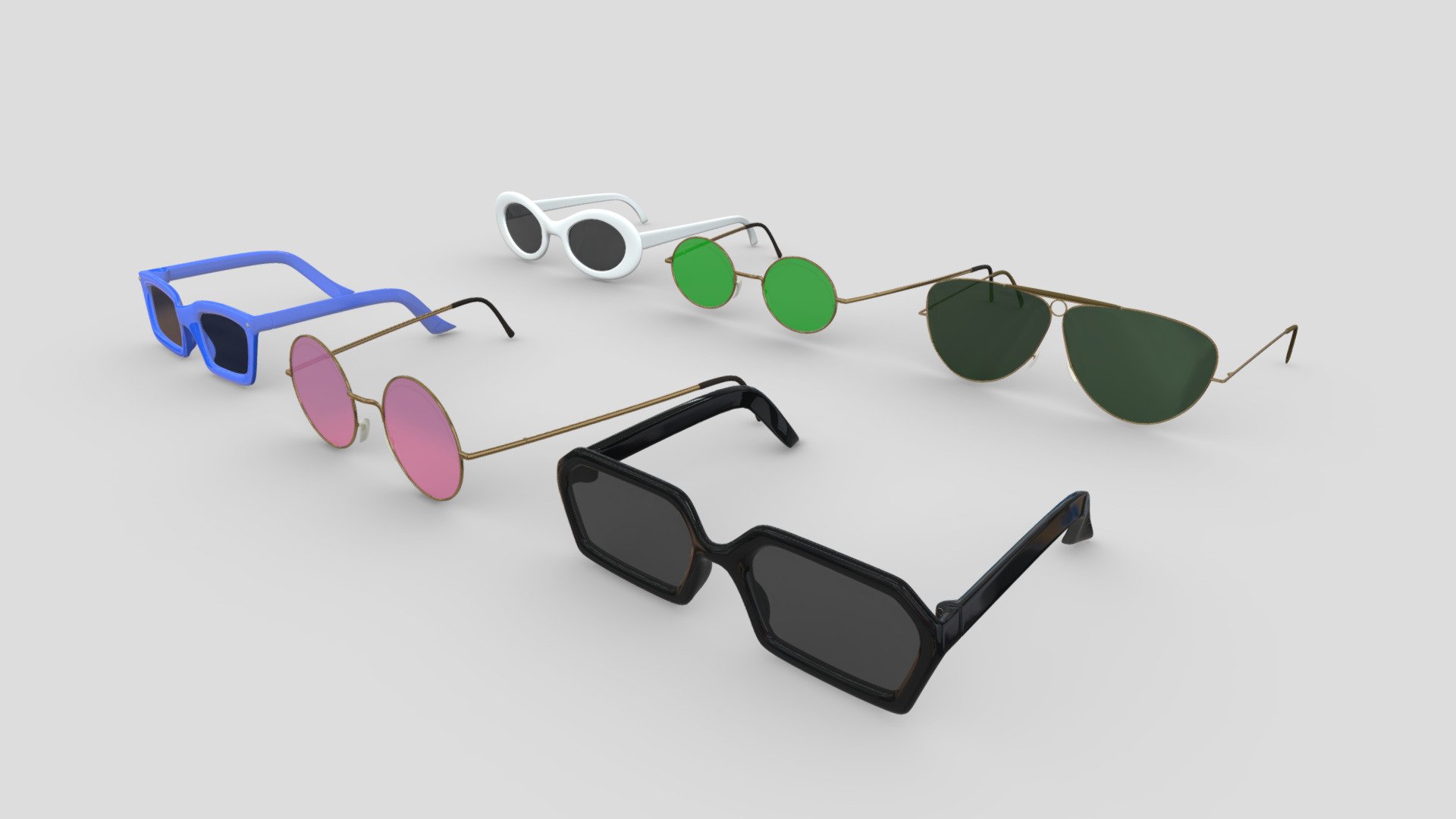 Sunglasses Pack Download Free 3d Model By Assetfactory 8f0de16 Sketchfab