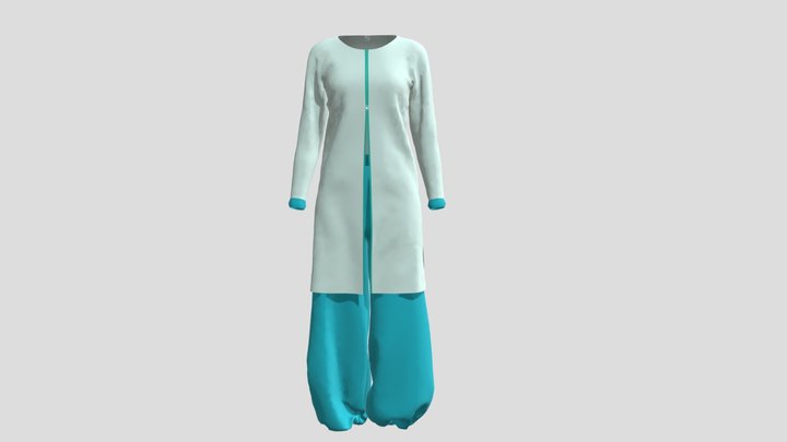 Kurta and palazzo 3D Model