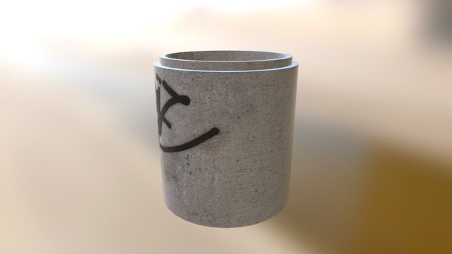 Concrete Sewage tube 3D Model