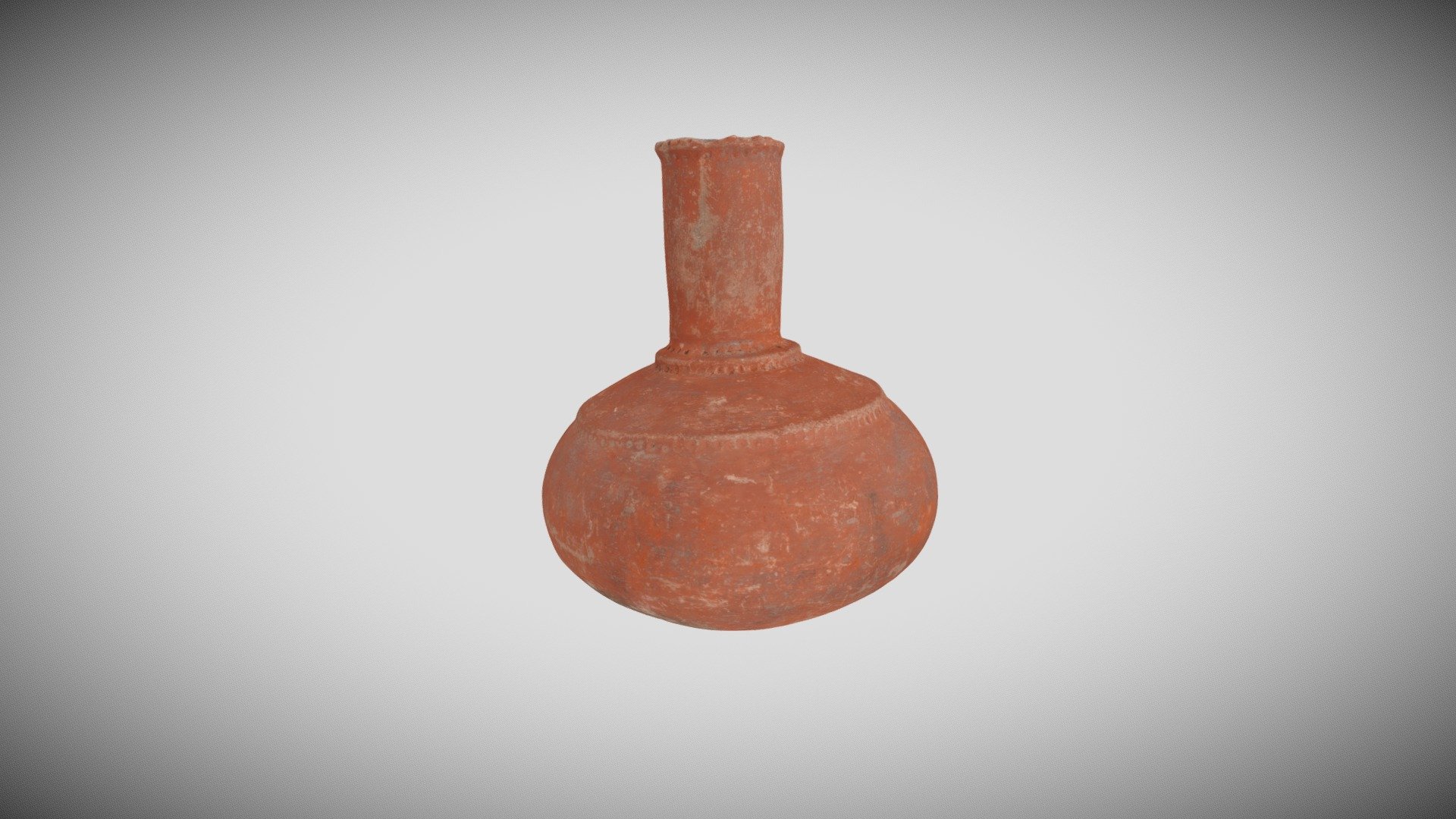 Vase helliptique à long cou
