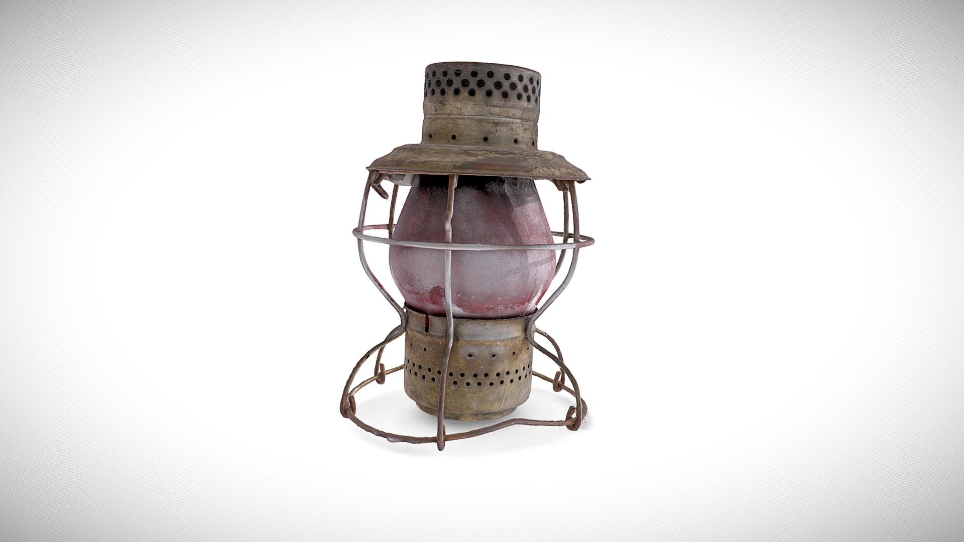 Antique railroad lantern