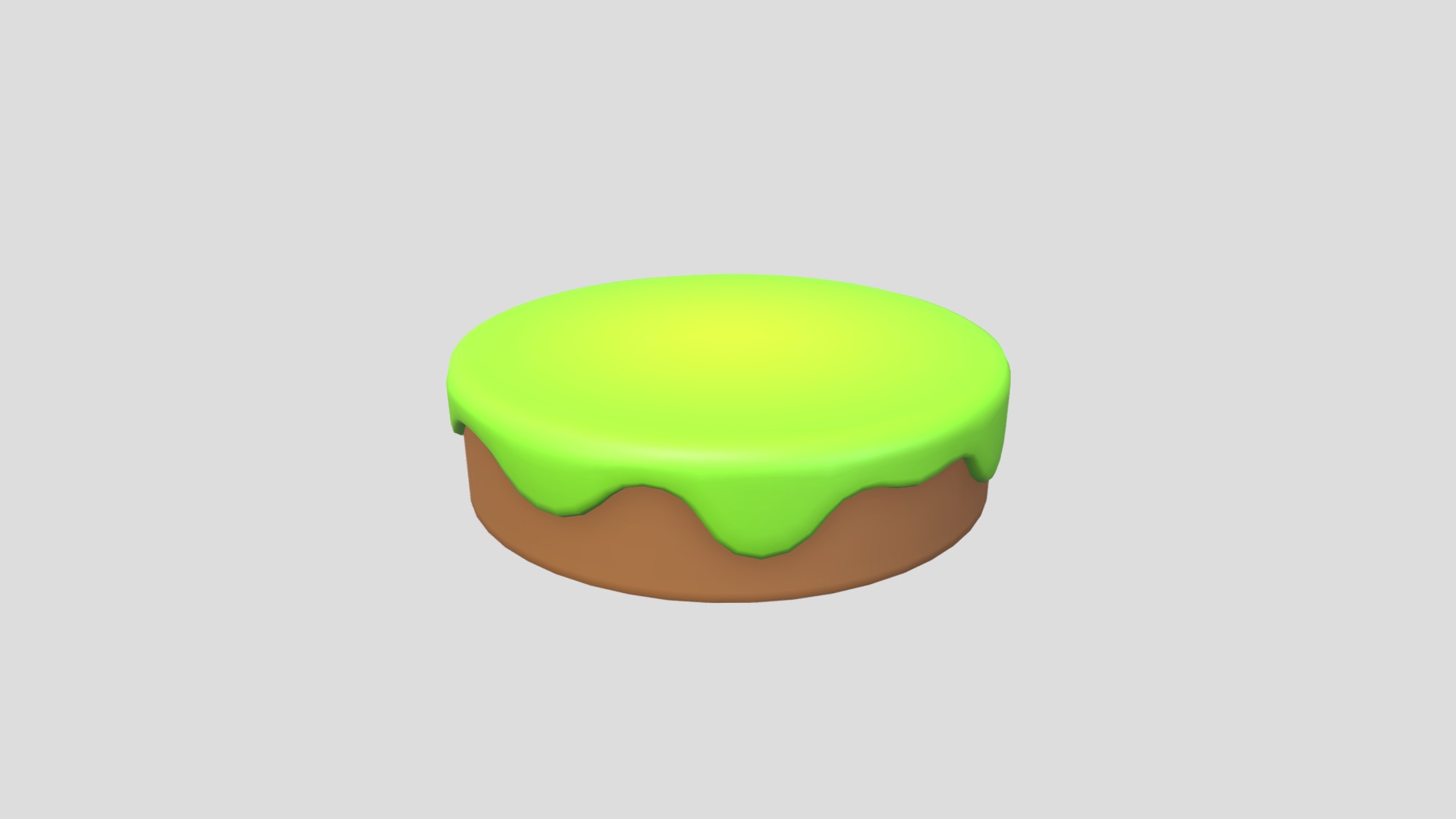 3D model Diorama01 - This is a 3D model of the Diorama01. The 3D model is about a green and white food item.