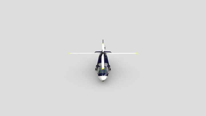 AW109 - White Swoosh 03 3D Model