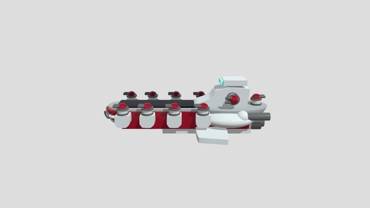Egg Fleet Custom Battleship 3D Model