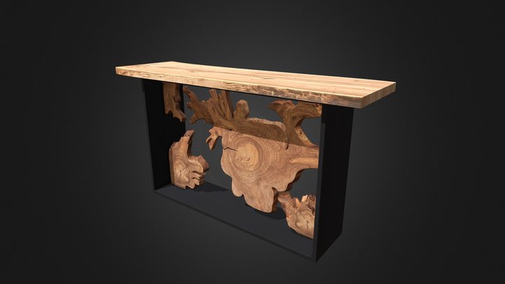 Natural Wood table 3D Model