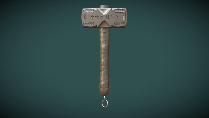 Viking Forging Hammer 3D Model