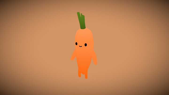 Cute Carrot 3D Model