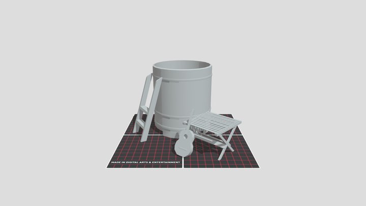 ECO HOUSE - 3 Simple Props 3D Model
