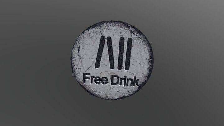ALL Drink Token 3D Model