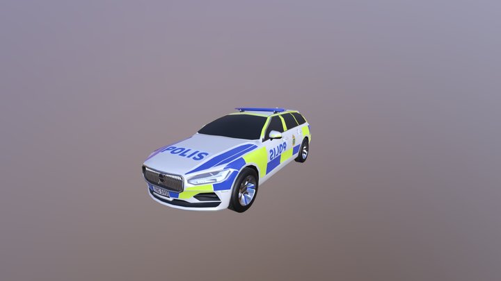 volvo v90 police 3D Model