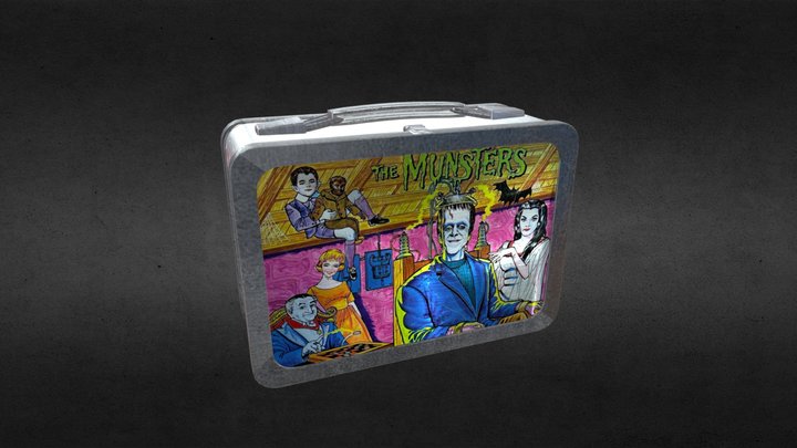 Vintige Munsters Metal Lunch Box 3D Model