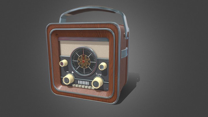 Vintage Radio 3D Model