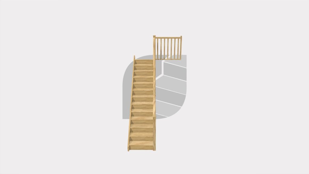 White Oak, Straight Staircase