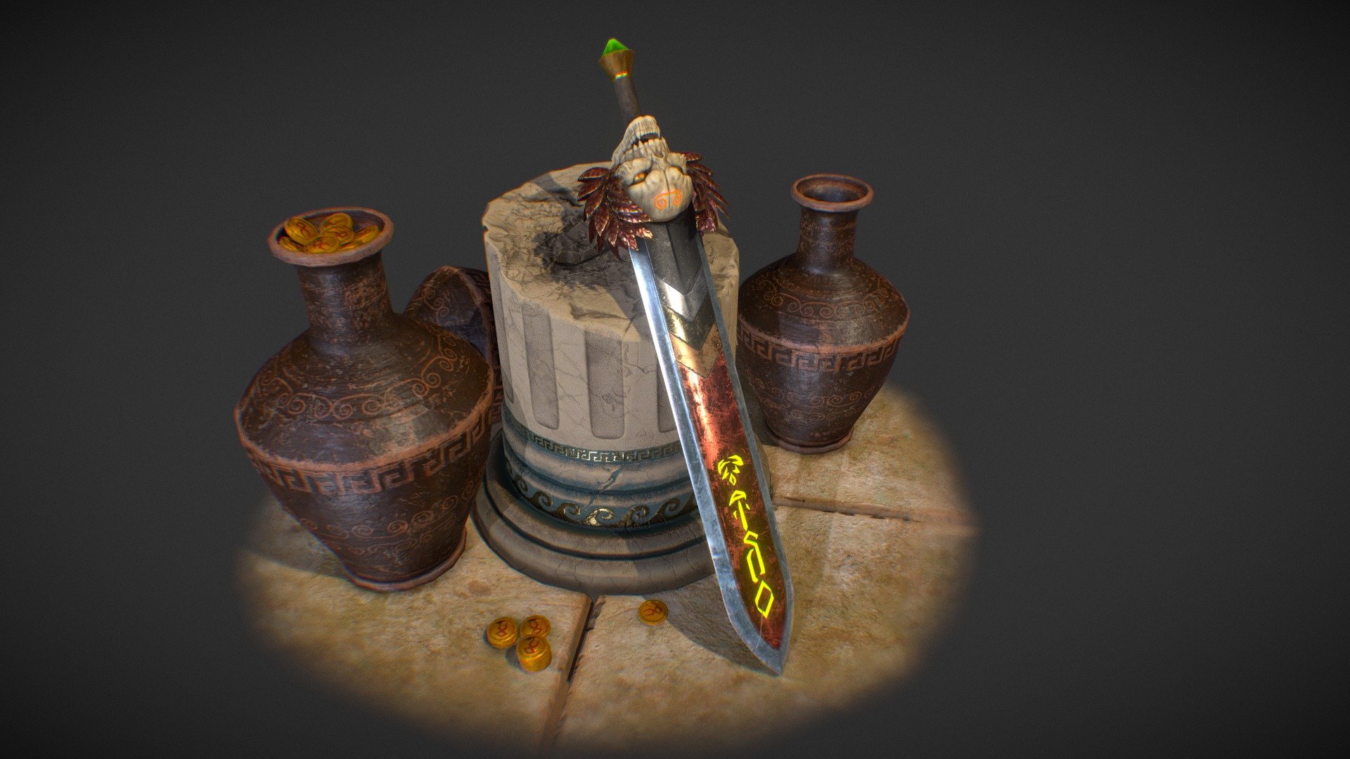Stygian blade from Hades 3D model by LP Cupcake (Andrewlxlxl99