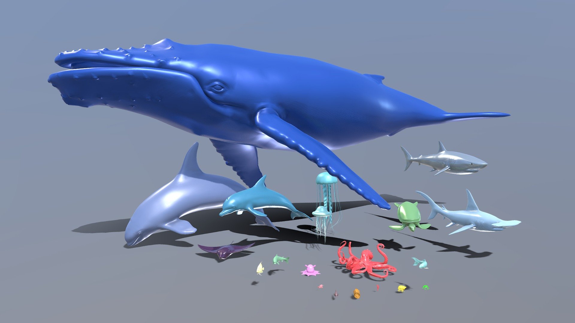Animals Of The Sea - Download Free 3D model by The WarVet  (@TheWidowedWarVet) [8f2237e]