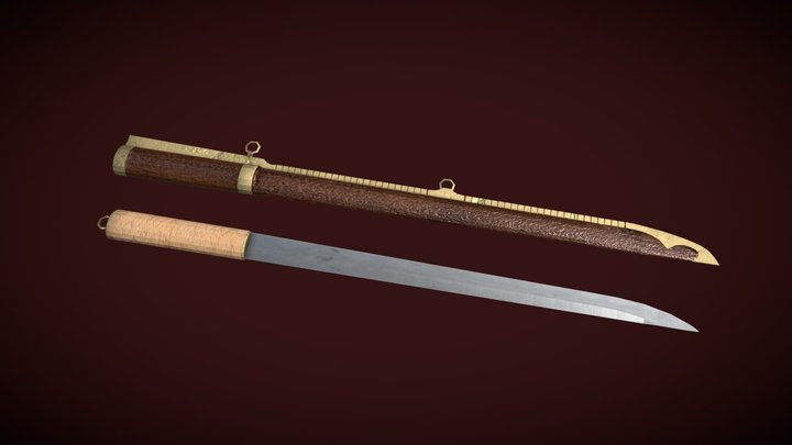 Viking Lang Seax [Weapon Knife] 3D Model