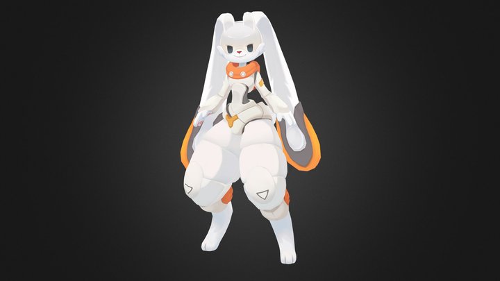 Space Bunny - Game Ready Character 3D Model