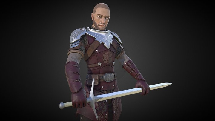 Fighter Game Character 3D Model