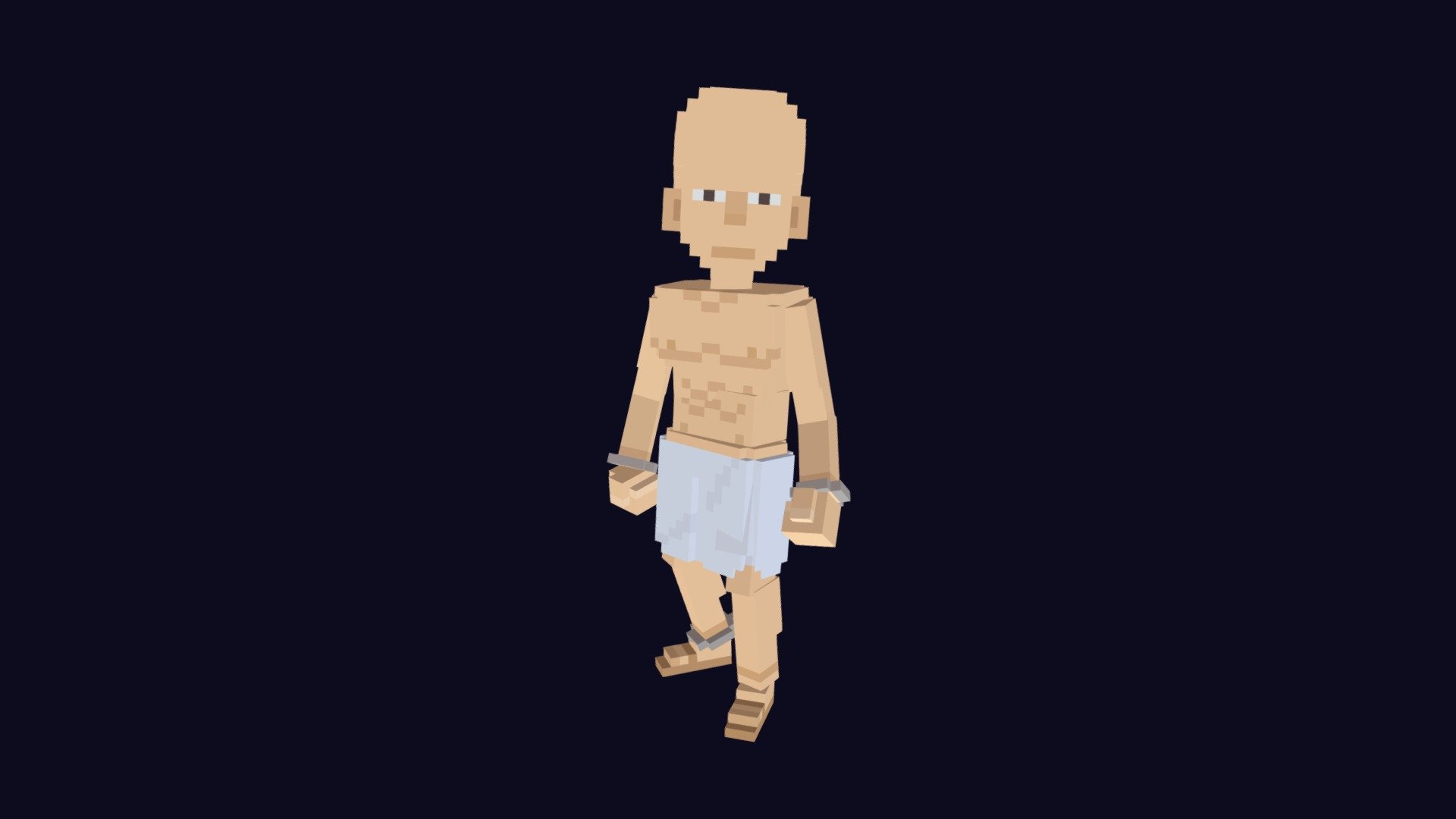 Voxel Egyptian Slave - 3D Lowpoly Character - 3D model by MrMGames ...