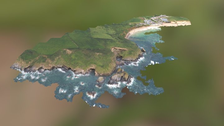 Hoe Point, Praa Sands, Cornwall 3D Model