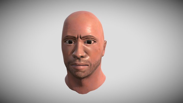 Dwayne "The Rock" Johnson Bust 3D Model