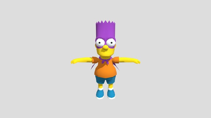 PC Computer - The Simpsons Hit & Run - Bart 3D Model