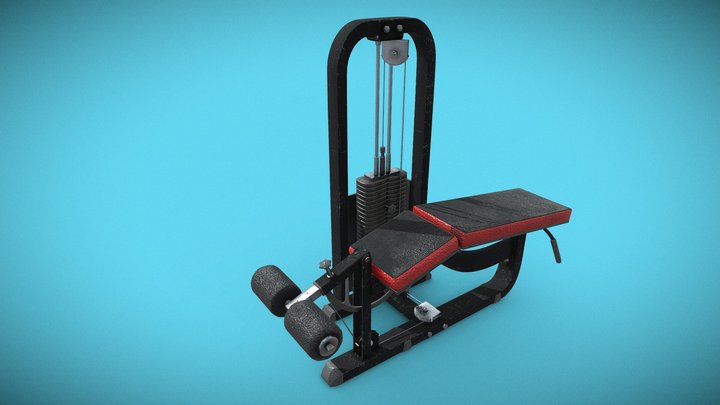 leg extension machine / PBR Optimized Model 3D Model