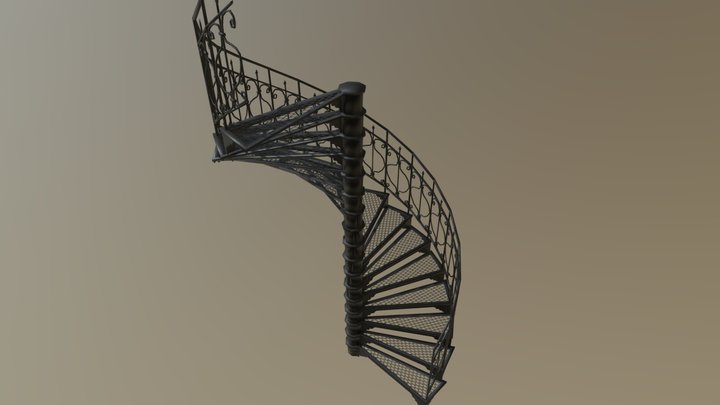 Round Stairs 3D Model