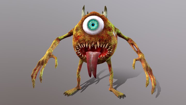 Mike Wazowski scary monster 3D Model