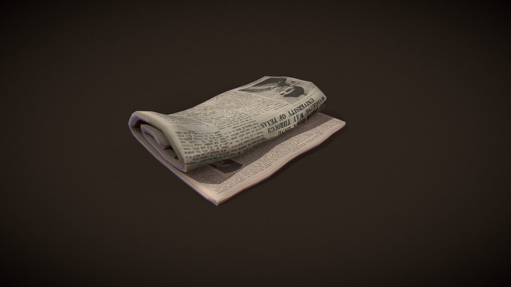 Folded Newspaper