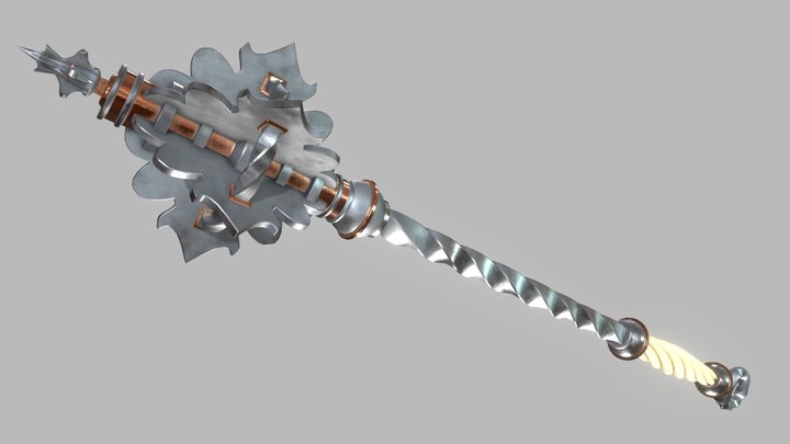 Ceremonial Mace With Ivory Handle 3D Model