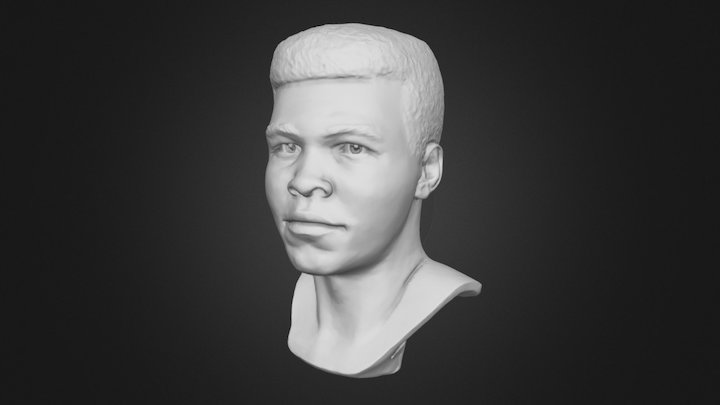 3D Scanned Muhammad Ali Bust 3D Model