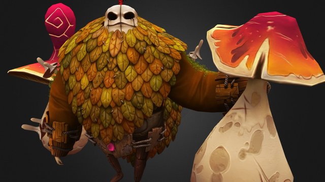 Mushroom Golem 3D Model