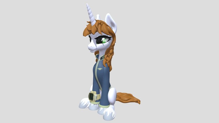 Littlepip pony colored [Fallout: Equestria] 3D Model