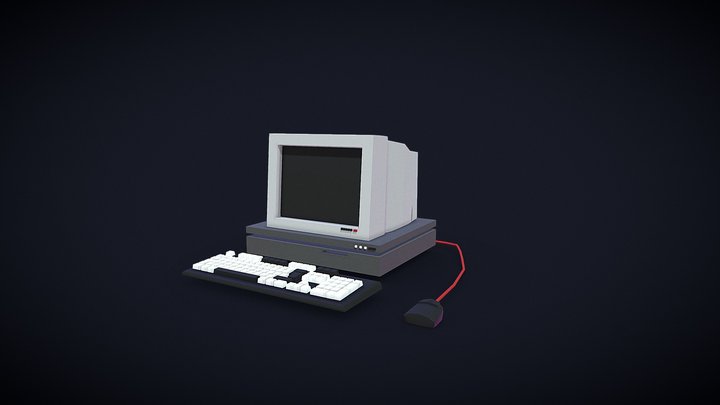 Retro computer 3D Model