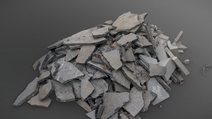 Road constrctuion shards 3D Model