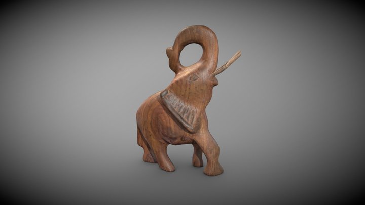 Elephant Statue 3D Scan 3D Model