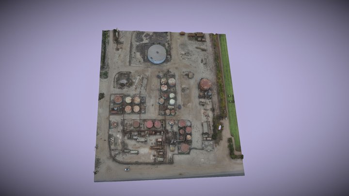 Abandoned Refinery | Drone Photogrammetry 3D 3D Model